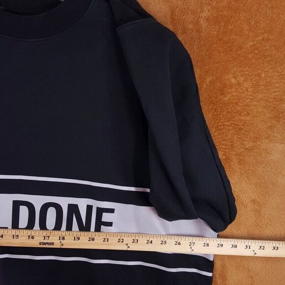 WE11DONE Sweatshirt Adult Black Pullover Crew Reflective Logo Oversized One Size - Picture 7 of 8